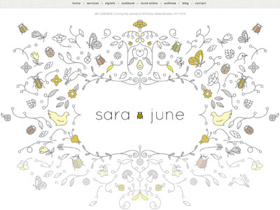 Sara June Salon Website Design