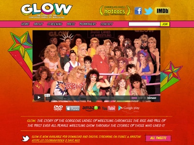GLOW the movie Website Design - KStudioFX
