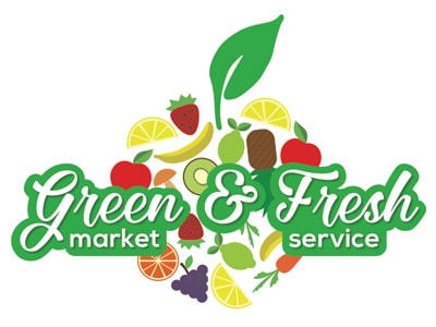 Green & Fresh market service Logo Design - KStudioFX